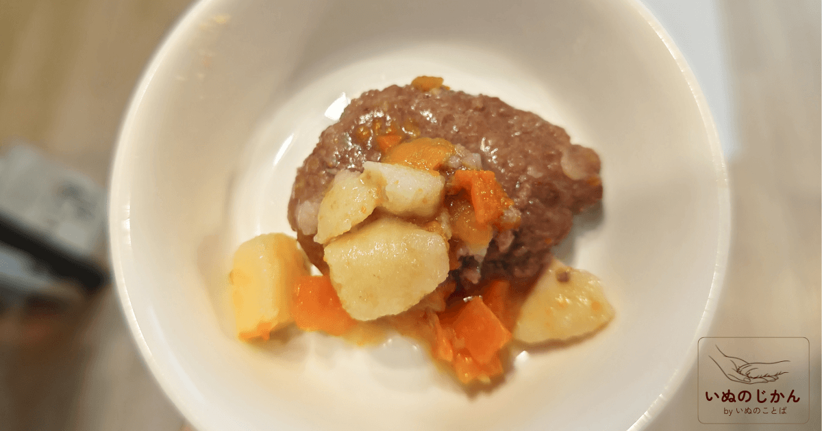 ユーグリーン 牛肉の手ごねハンバーグ 中身の盛り付け例